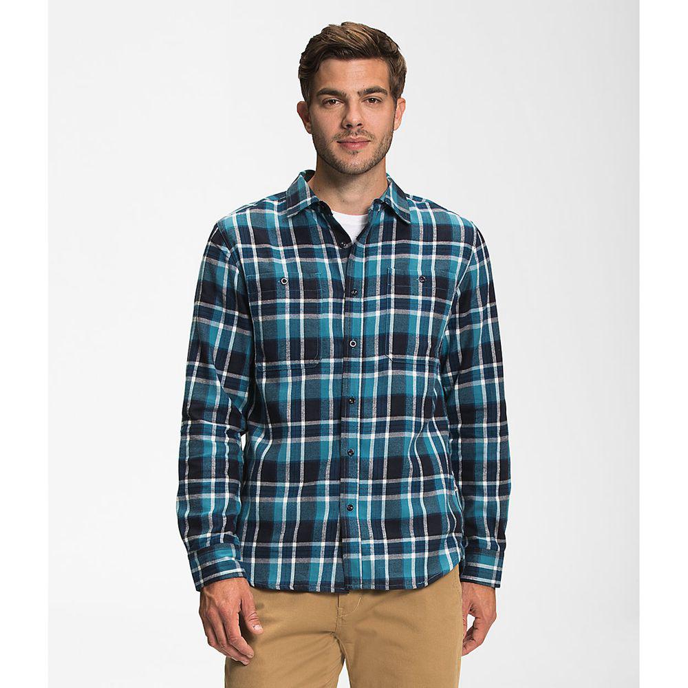 The North Face Arroyo Lw Flannel Ανδρικα Μπλούζα Με Μακρύ Μανίκι - Μπλε (ICQX45826)